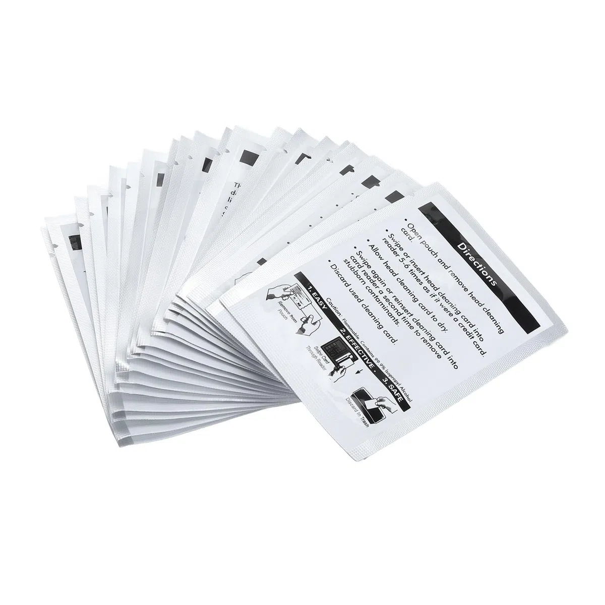 Limpiador de Lectores de Tarjetas de Crédito, Tarjetas de Limpieza de Terminales Deslizantes POS, 50 Unidades, Empaquetadas Individualmente, Amplias Aplicaciones para Cajeros