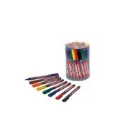 Edding Juego de rotuladores para pizarra blanca 361, multicolor, 50 unidades, punta redonda de 1 mm, borrado en seco, para pizarras blancas, rotafolios, magnéticas, pizarras de notas, notas de