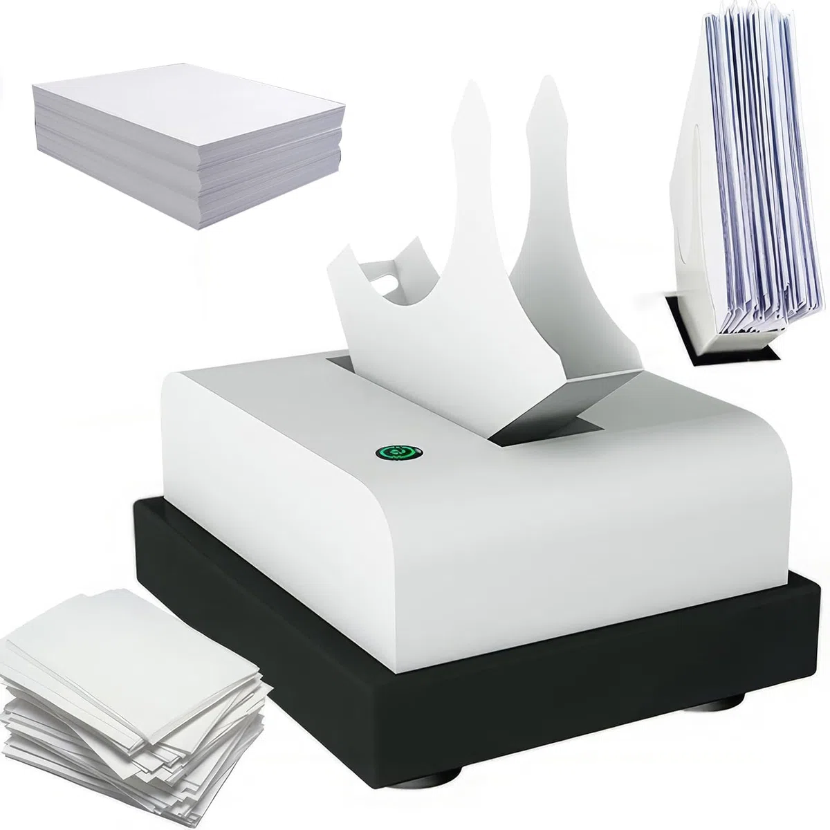 Máquina de clasificación automática de papel, máquina agitadora de alta velocidad de 2800 r/min, ancho de caja de 50 mm, grosor de acabado de 500 páginas, elimina la estática y los restos para