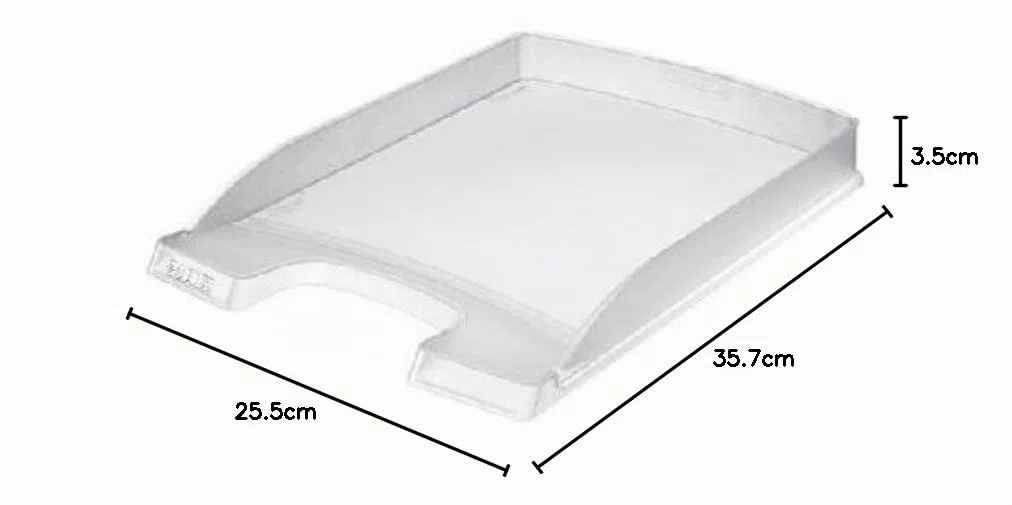 Leitz Plus Slim - Bandeja de correo apilable (paquete de 10), transparente