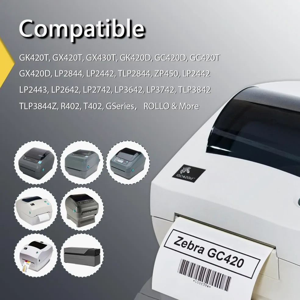 Etiquetas compatibles con Cebra/Eltron térmicas directas de 5,7 x 2,5 cm