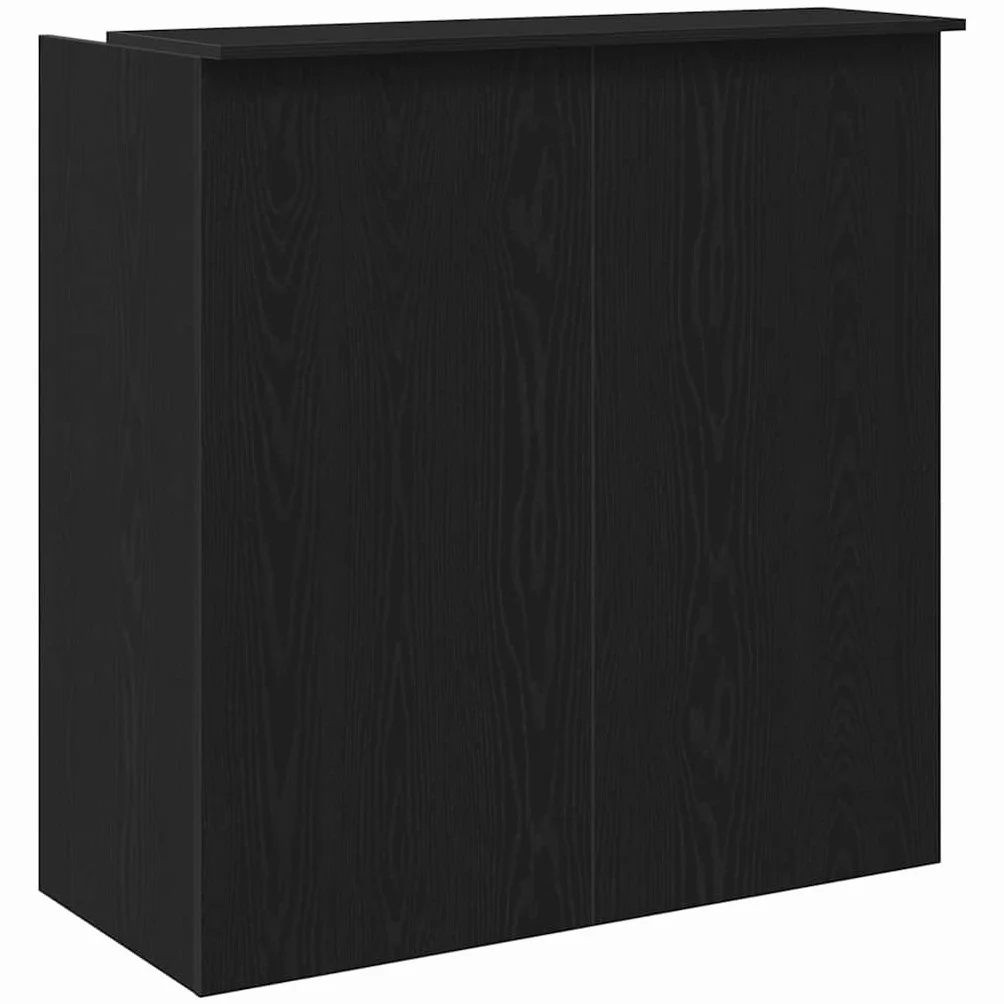 vidaXL Escritorio de recepción Roble Negro 100x50x103,5 cm Madera de ingeniería