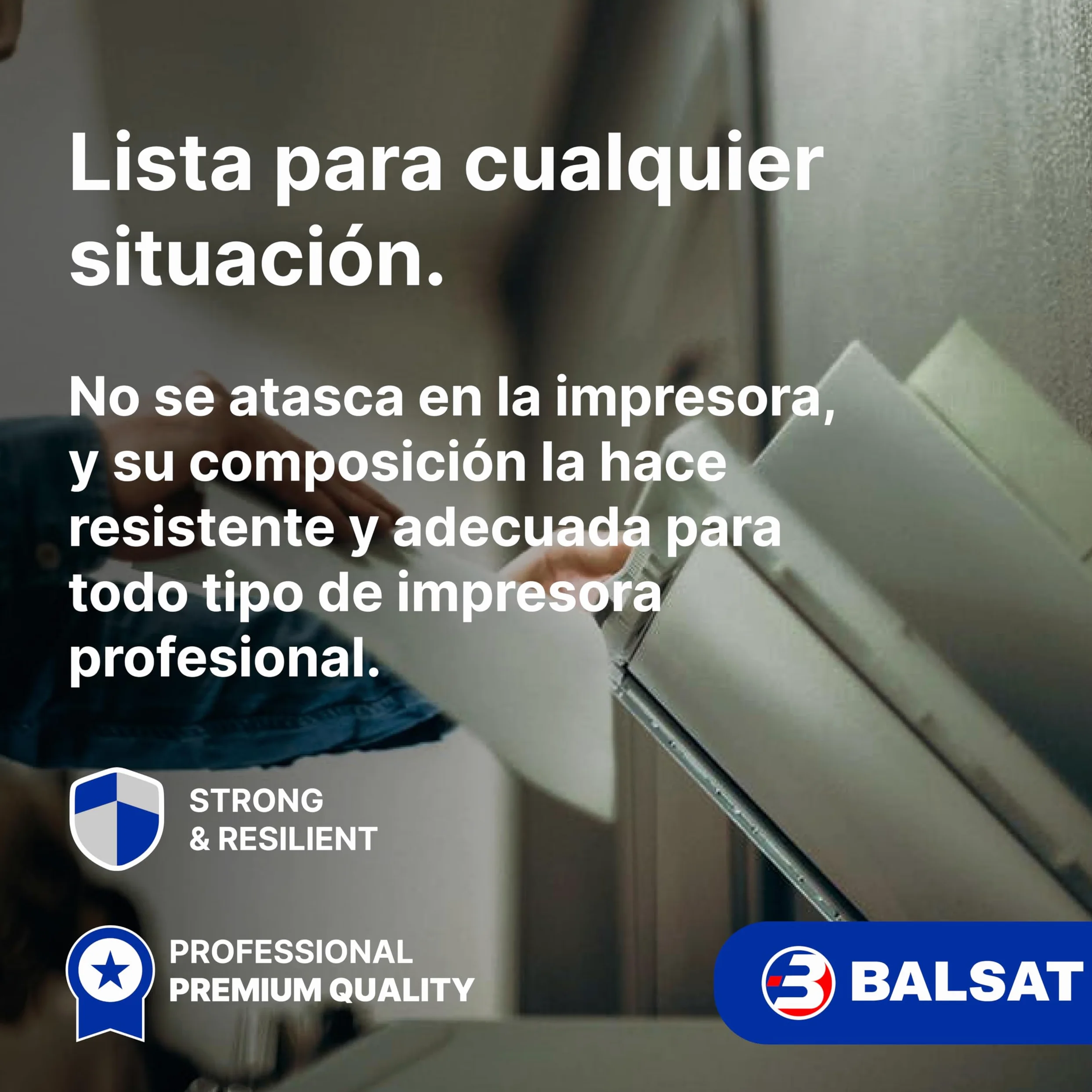 BALSAT Folios DIN A4 80 gramos, 500 hojas, Paquete de 500 Unidades - Papel de Oficina (2500)