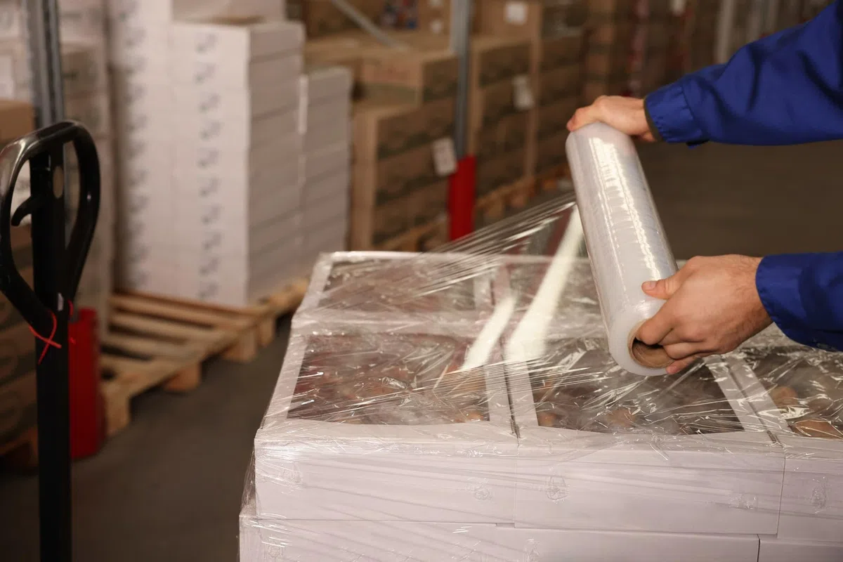 Inoverse 6 rollos de película elástica transparente para envolver 50 cm/1,5 kg, para muebles y mudanzas, lámina para palés, lámina elástica a mano, rollo de lámina elástica, material de embalaje