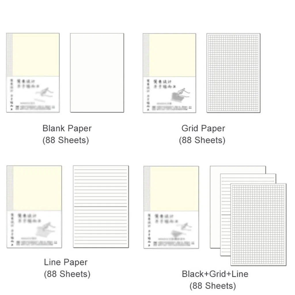 BmxauZ Cuaderno diario personal retro - Con papel 3 en 1 - Material de oficina