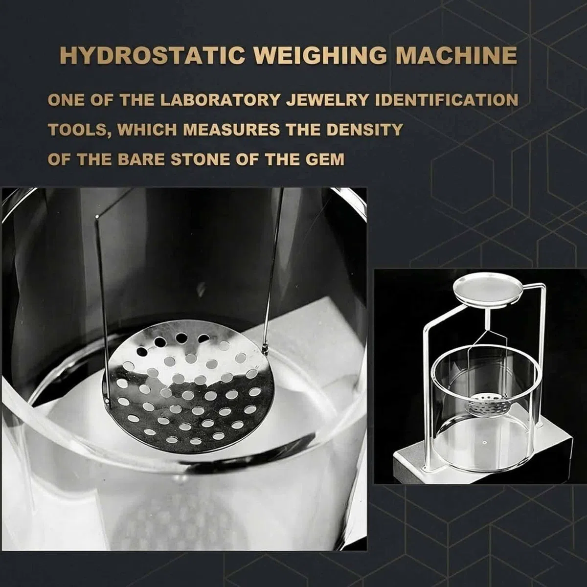 MObyat Kit De Determinación De Densidad De Laboratorio, Marco De Gravedad Específica para Pesaje Hidrostático con Acero Inoxidable, Ensayos No Destructivos, para Muestras Sólidas Y Líquidas,