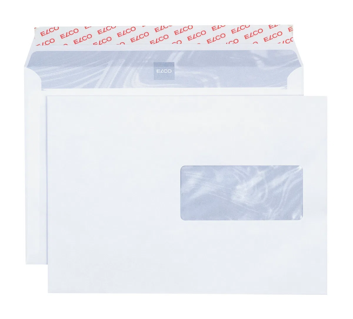 Elco 62896 - Caja de 500 sobres autoadhesivos con ventana (formato C5), color blanco