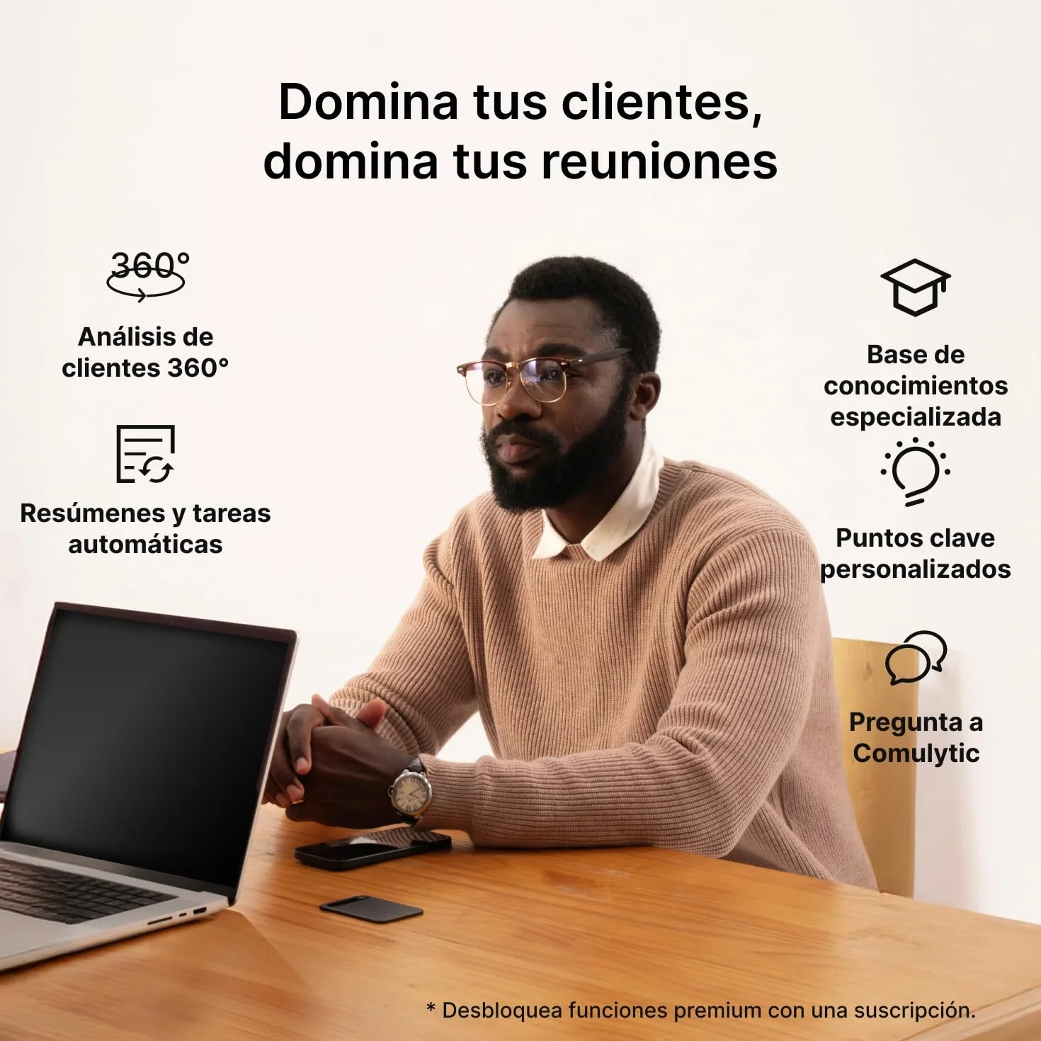 Comulytic Note Pro Grabadora de Voz AI Digital, Transcripción Ilimitada, Control App, 113 Idiomas, Negro