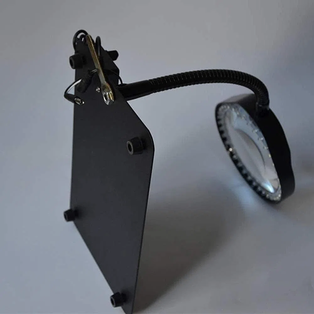Lupas, Lámpara de Aumento LED de Escritorio Brillo Ajustable Manguera de Curva Flexible Mantenimiento Lectura Iluminación Lupa/10* Vision