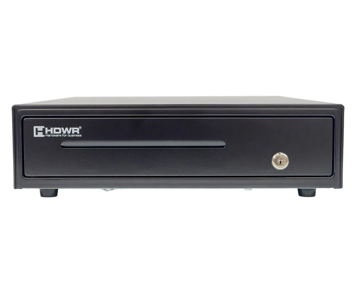 HDWR HD-KER35 Cajón de caja fiscal, RJ12, acero, con llave | Cajón para caja registradora fiscal, conexión a impresora de tickets, diseño elegante