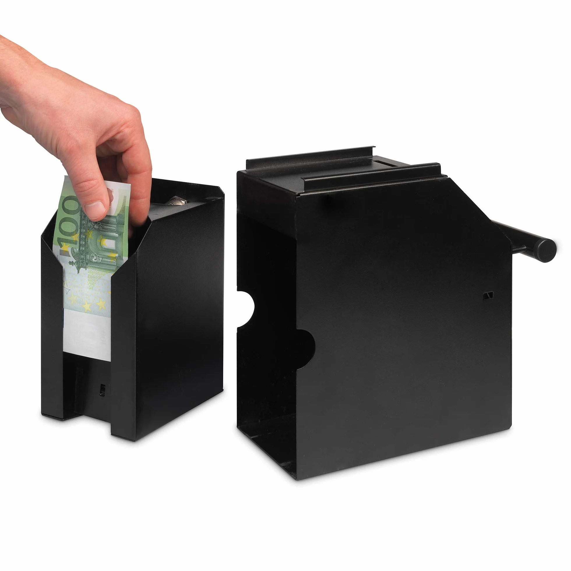 Safescan 4100 Caja para dinero negra que permite almacenar billetes de forma segura - Almacena hasta 300 billetes - Se coloca debajo de un mostrador - Se puede instalar cerca del cajón portamonedas