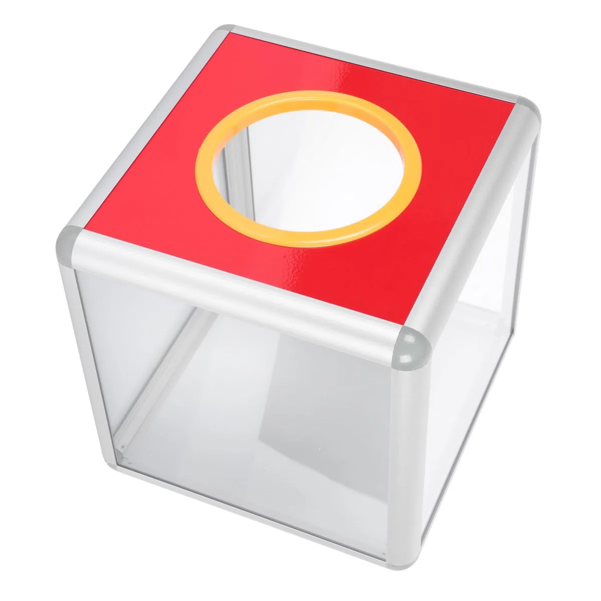Caja Transparente para Sorteos Diseño Simple y Aleación de Aluminio Resistente al Óxido, Adecuado para Buzón de Oficina y Papeleo