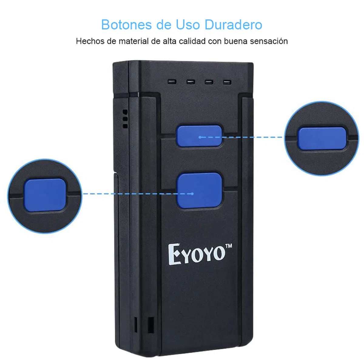 Eyoyo 1D Escáner de Código de Barras Bluetooth, CCD Mini Lector de Código de Barras Portátil Inalámbrico CMOS Pistola de Codigo de Barras para POS, Teléfonos Móvil, Android, iOS, Librería y Farmacia