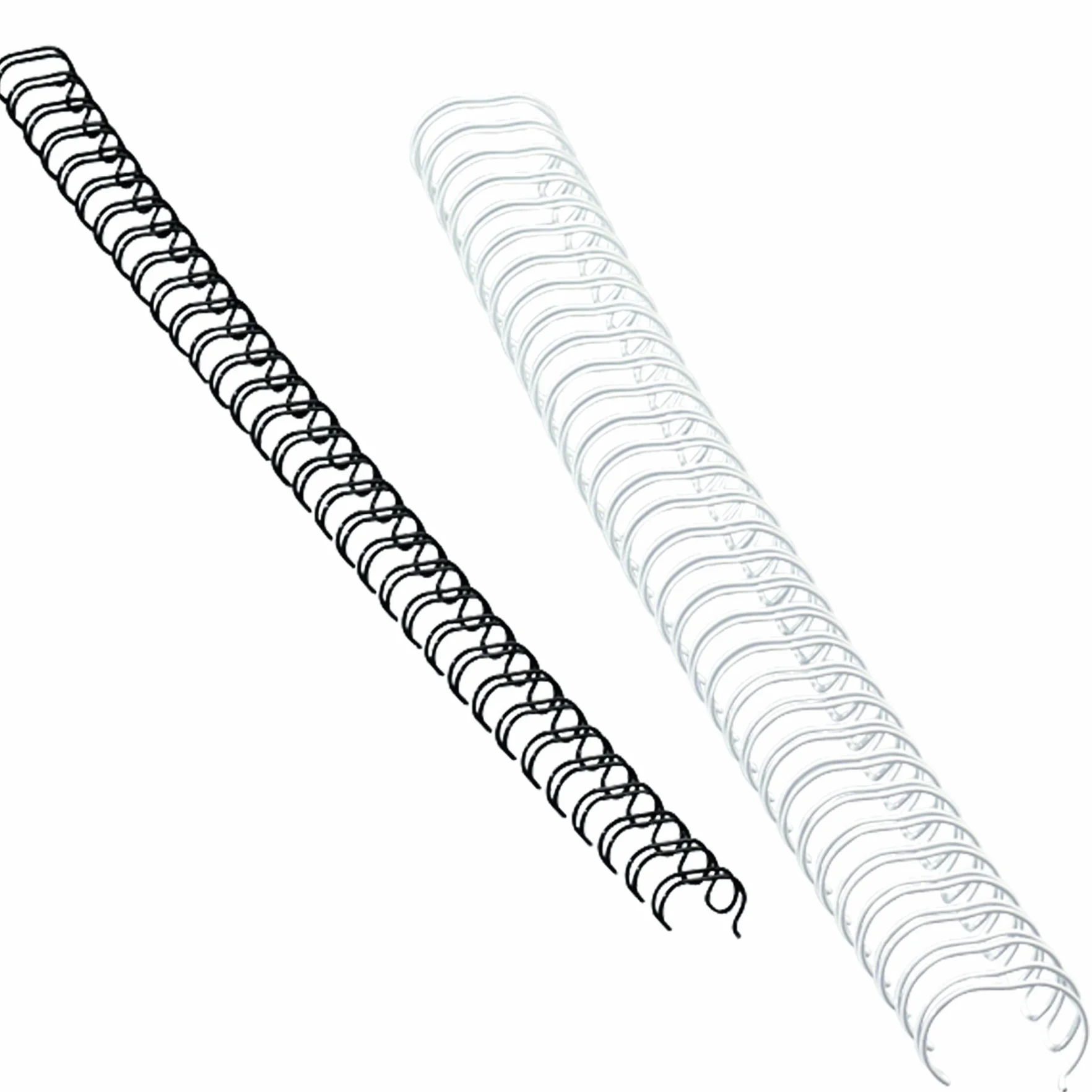 Fellowes CRC53258 - Pack de 100 canutillos tipo wire, doble espiral, paso 3:1", 34 agujeros, 8 mm, blanco