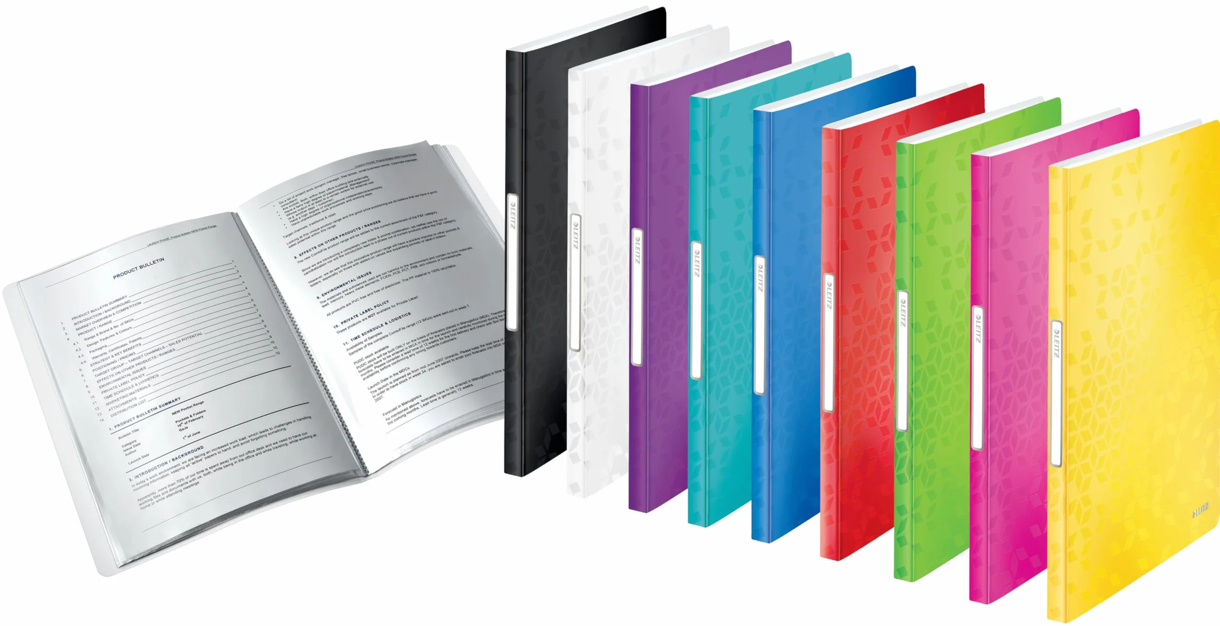 Leitz WOW 46320054 WOW - Carpeta con 40 fundas transparentes para 80 hojas, formato A4, 10 unidades, color verde