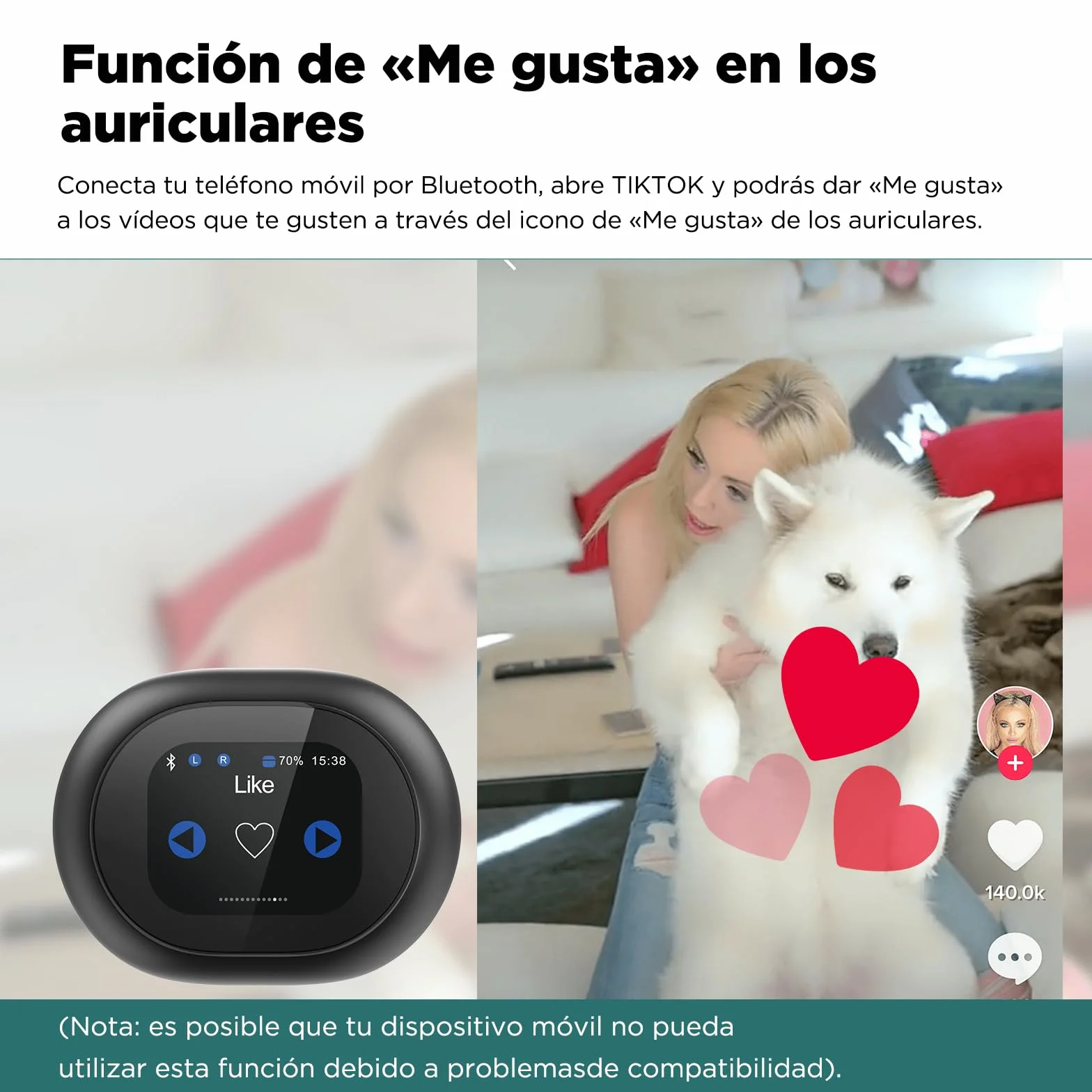 MINISO MS188 Auriculares Traductores de Idioma, 3 in 1 AI Auriculares Traductor en Tiempo Real 134 Idiomas, Auriculares Traductores Pantalla Táctil LCD OWS, Compatible con iOS y Android, Negro