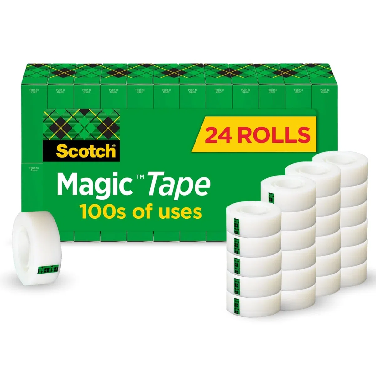 Magic Office Tape Value Pack, 3/4" x 1000", 1" Core, Clear