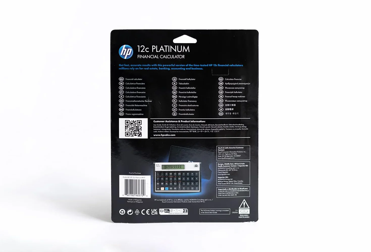 HP Calculadora financiera 12C Platinum - Calculadora