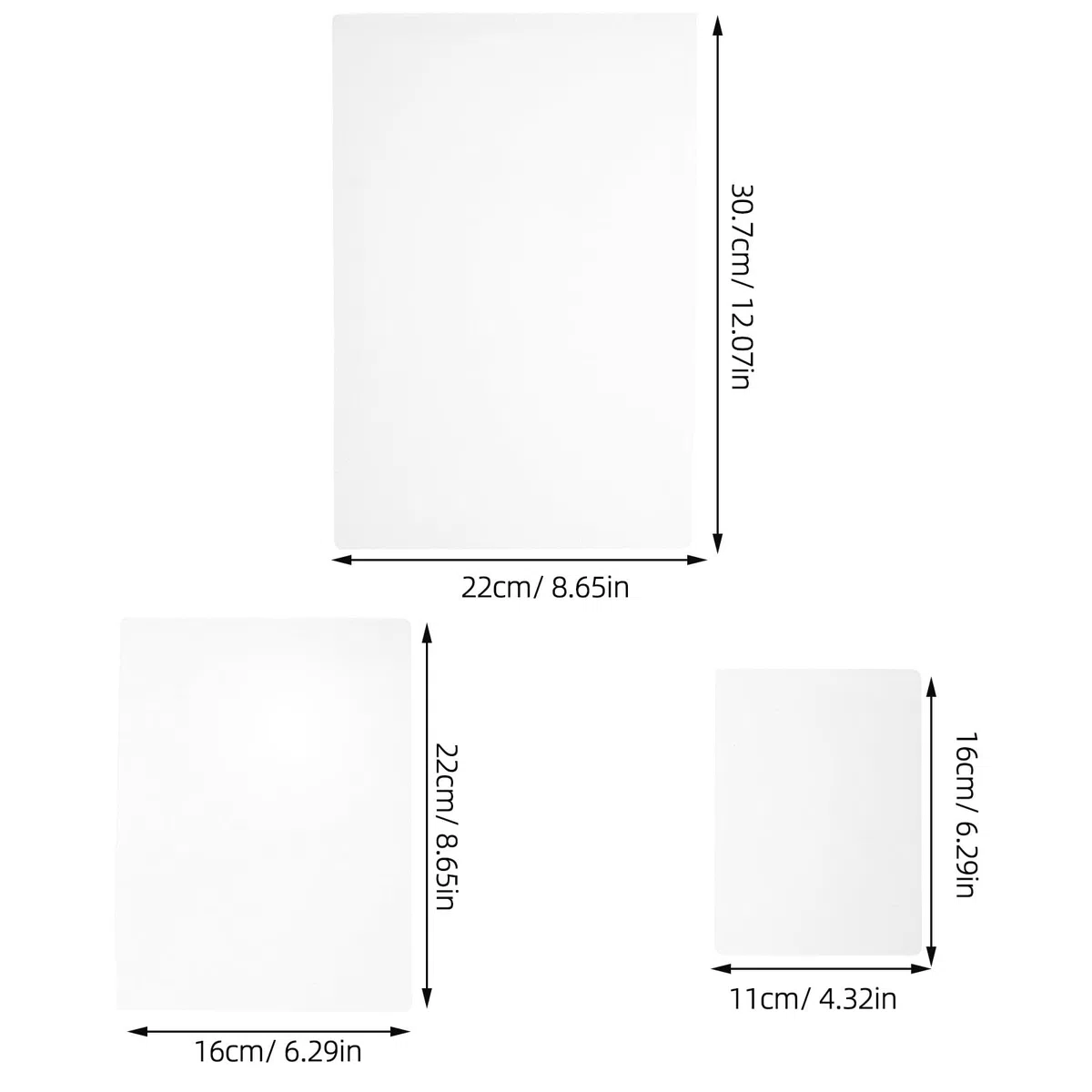 Toddmomy 300 fundas térmicas para laminar, láminas de laminado transparente de 50 micras y 60 micras, tamaño mixto A4, 8x6 y 6x4 pulgadas, película protectora de plástico para documentos, fotos y