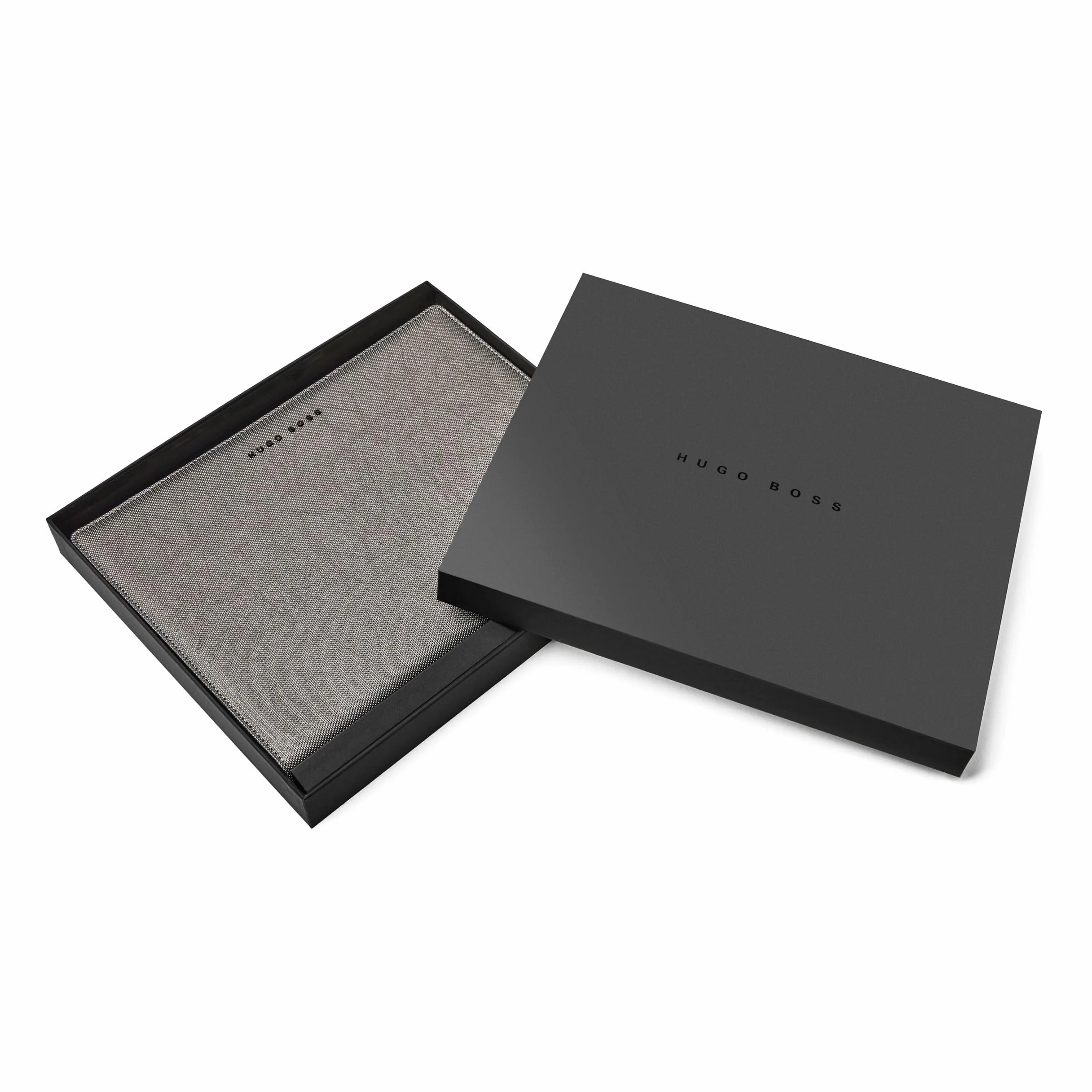 Hugo Boss Carpeta de conferencias Gleam A4 Gris oscuro