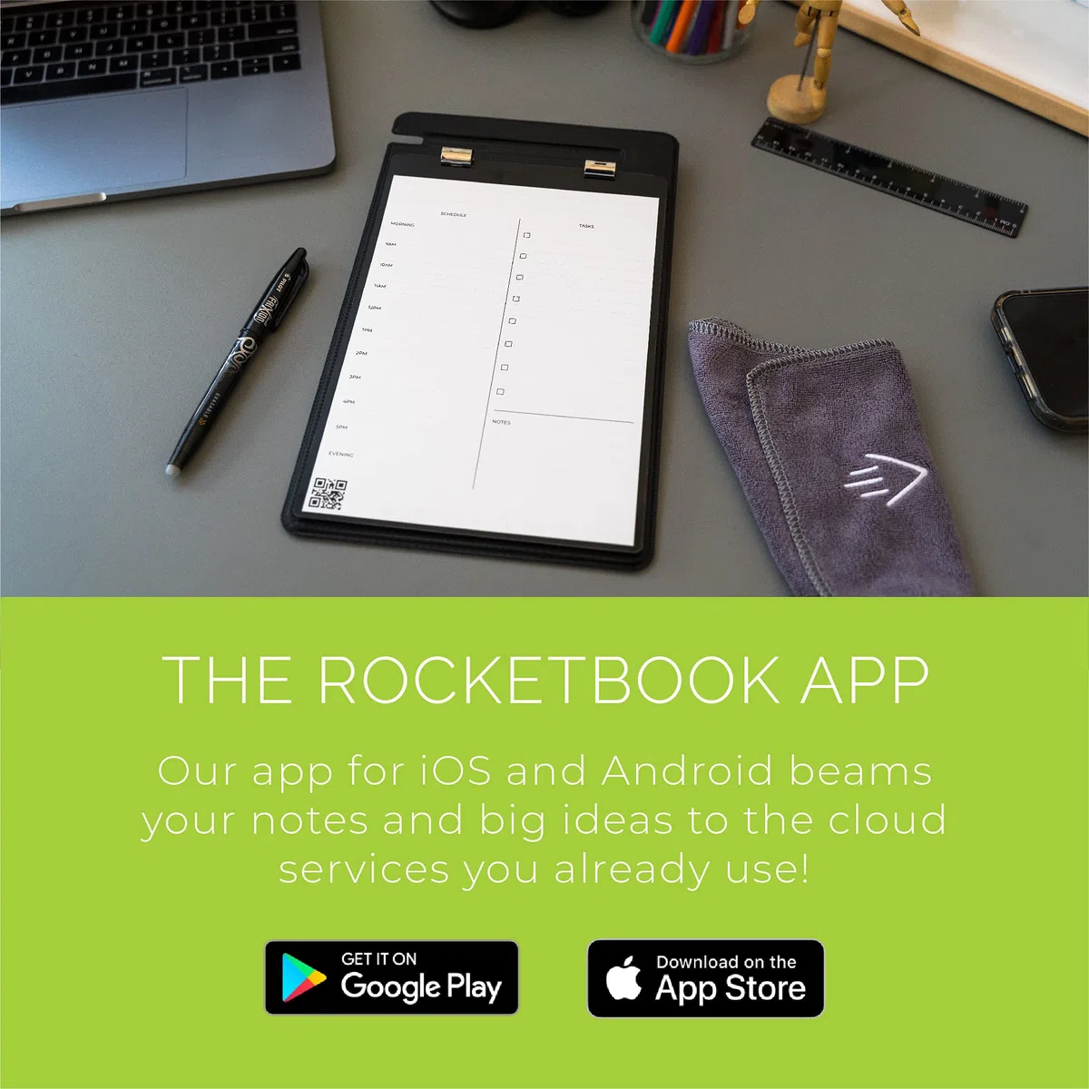 Rocketbook Orbit Legal Pad Executive - Almohadilla legal reutilizable inteligente, gris, forrada/cuadrícula de puntos