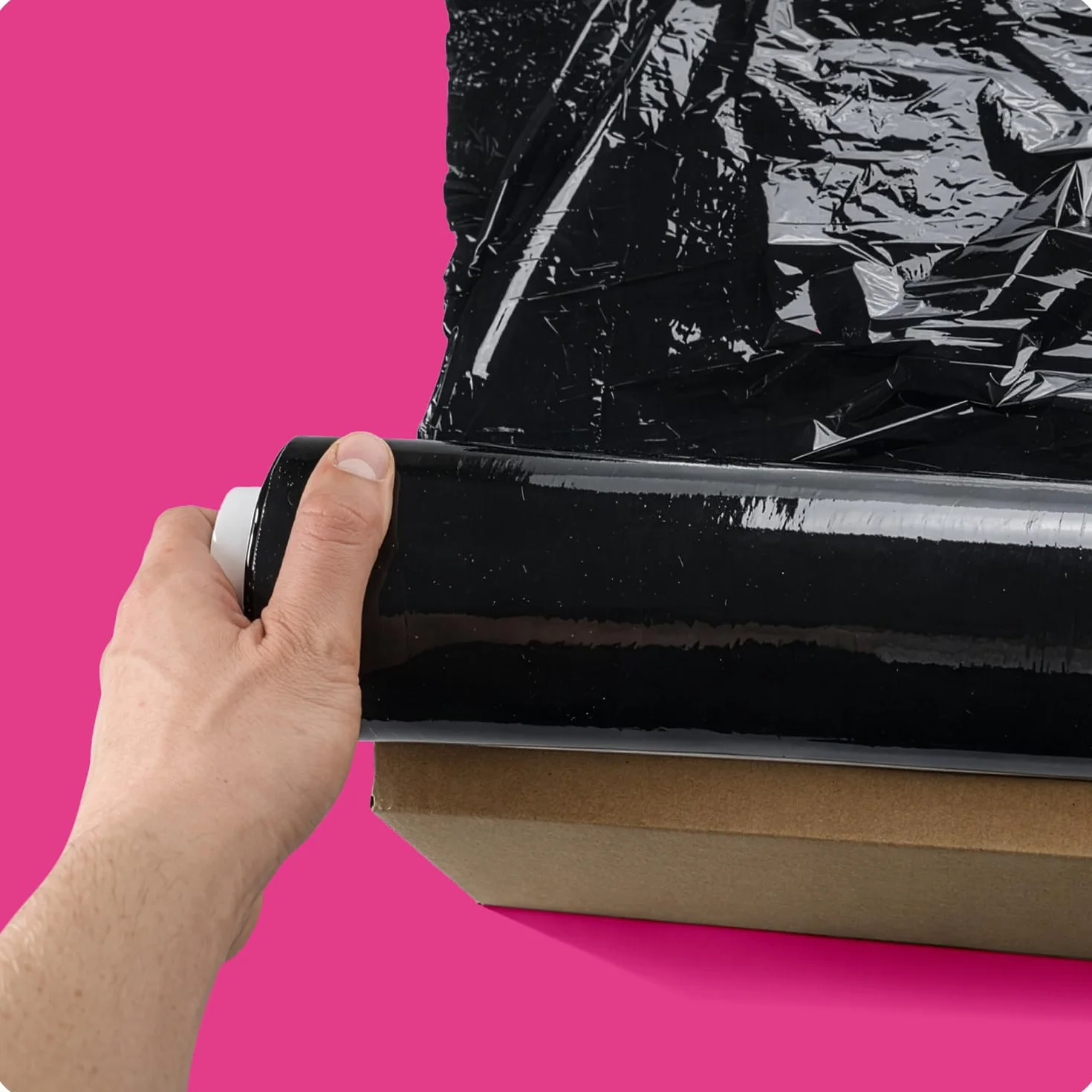 Netuno rollo film estirable negro 1,5 kg 50 cm 23 µm polietileno retráctil