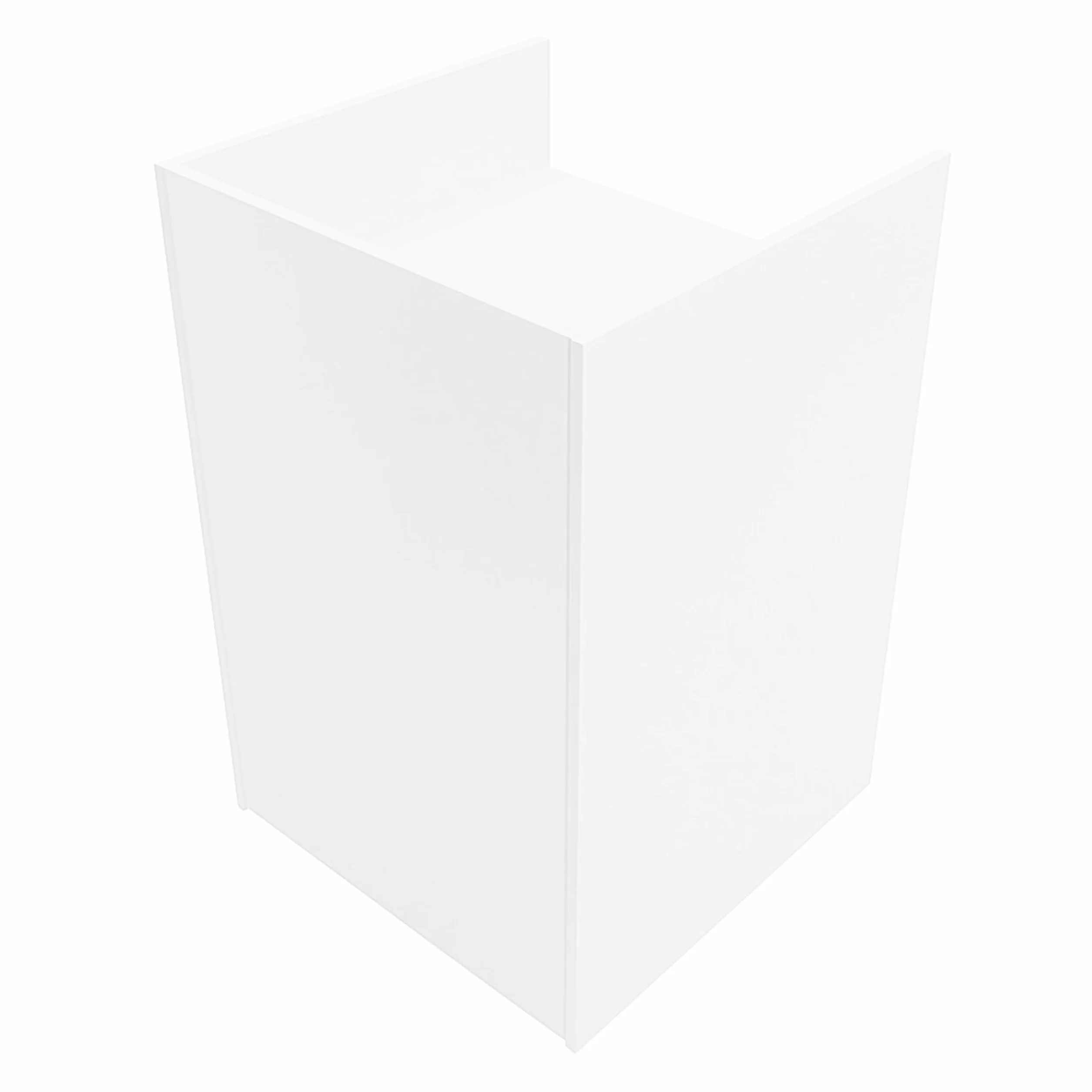 Mostrador para Caja Registradora MDF Blanco 60x60x90cm Modular Compacto 2 Estantes
