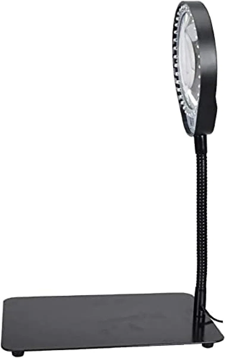 Lupa Escritorio LED Lámpara de Aumento Brillo Ajustable Manguera Flexible Mantenimiento Lectura Iluminación Lupa Matrimonio