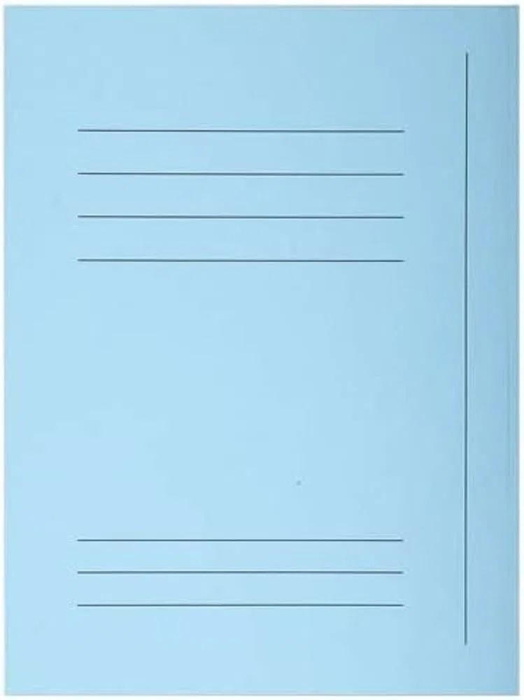 Exacompta 235006E - Lote de 50 Subcarpetas Super 250 Impresas y con 3 Solapas, Color Azul Claro