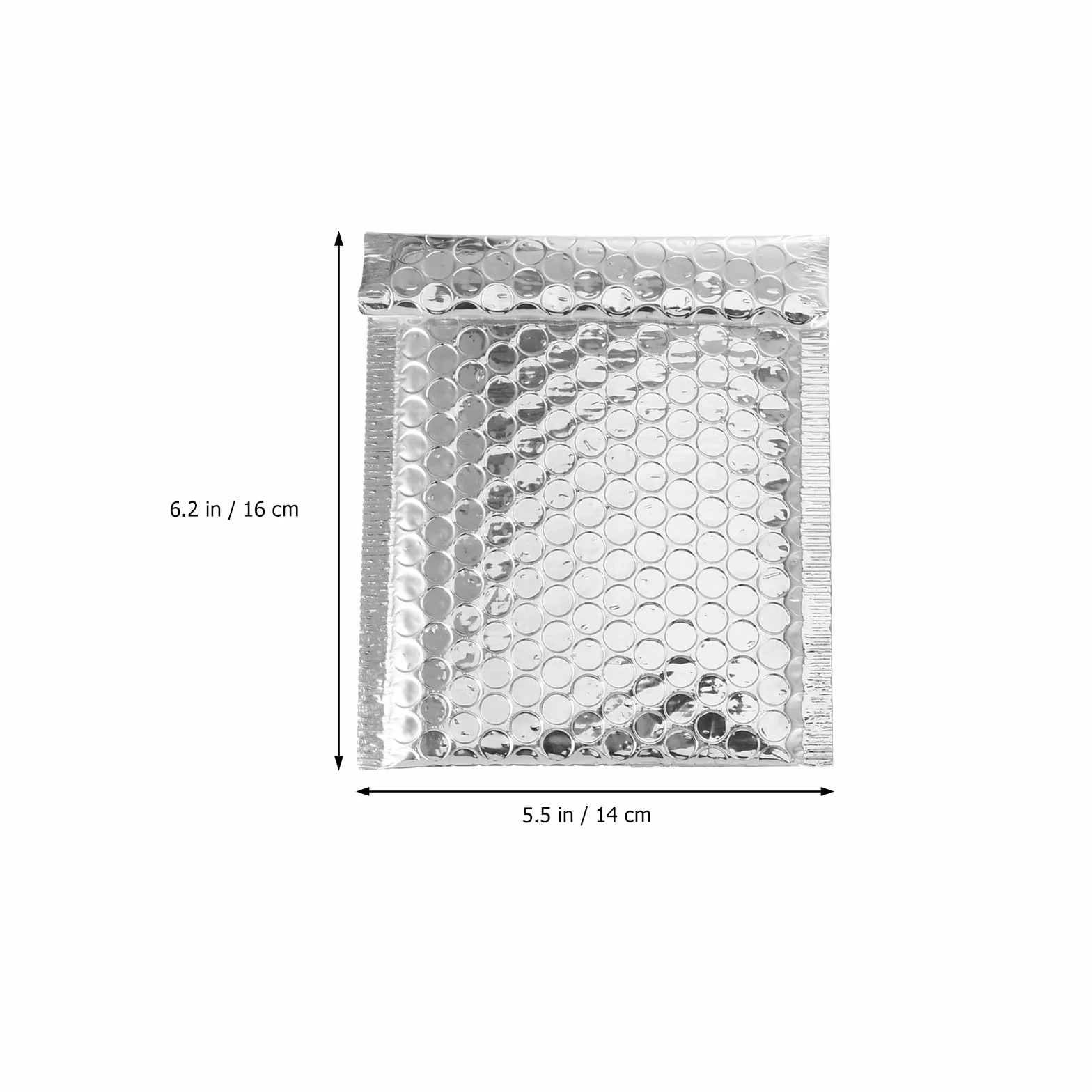 SUPVOX Sobres Acolchados Burbujas Plateadas, Tamaño 14x16 4 Cm, Autosellantes, 100 Unidades para Envío Postal y Protección de Productos en Correos