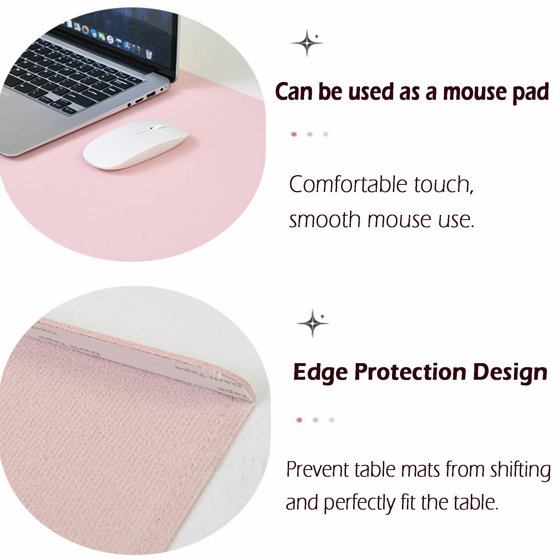 Almohadilla de escritorio de piel, protector de mesa grande antideslizante, tapete impermeable para escritorio de oficina y portátil, tapete de ratón de piel sintética con protector de borde para