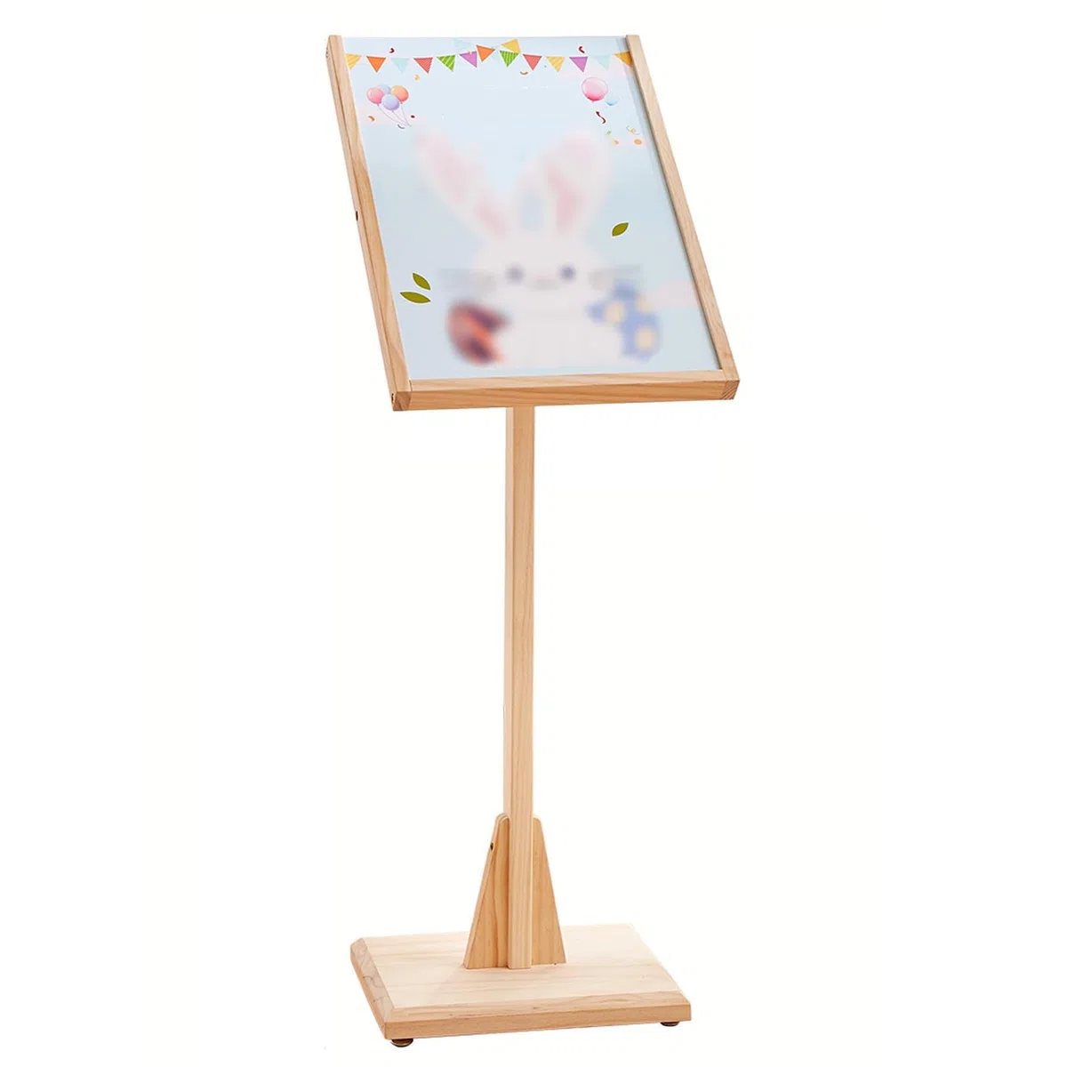 Soporte de pie para carteles, pedestal de madera para carteles, pancartas y folletos, ideal para bodas, fiestas y exhibiciones de negocios