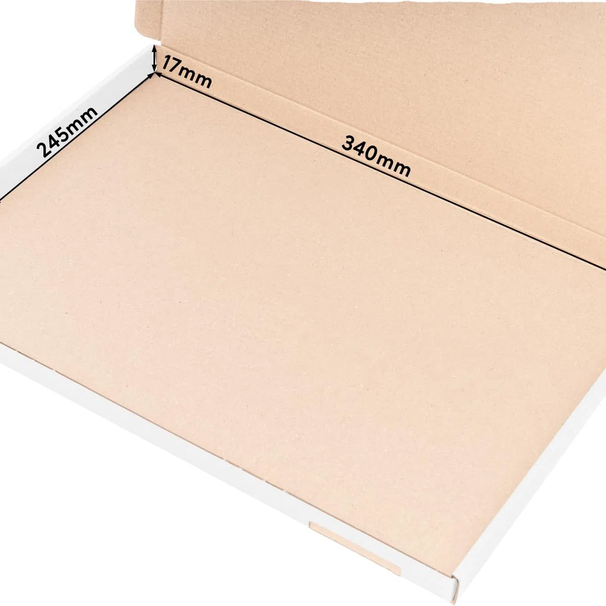 200 buzones grandes 350x250x20mm Blanco Envío Postal Caja plegable GB-2 | Caja plegable | Embalaje plegable | Buzones grandes