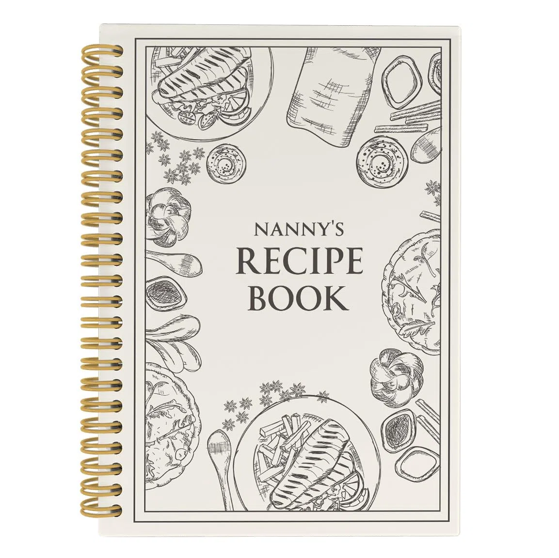 ANIANG Regalos para niñera, diario de recetas, cuaderno de recetas, libro de recetas para escribir en tus propias recetas, libro de cocina para niñera de 5.5 x 8.3 pulgadas, 164 páginas, cuaderno