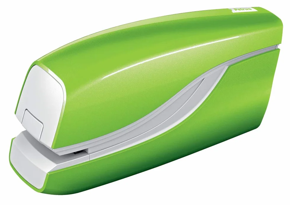 Petrus Grapadora petrus electrica e-310 wow verde metalizado capacidad 12 hojas usa grapa nº 10