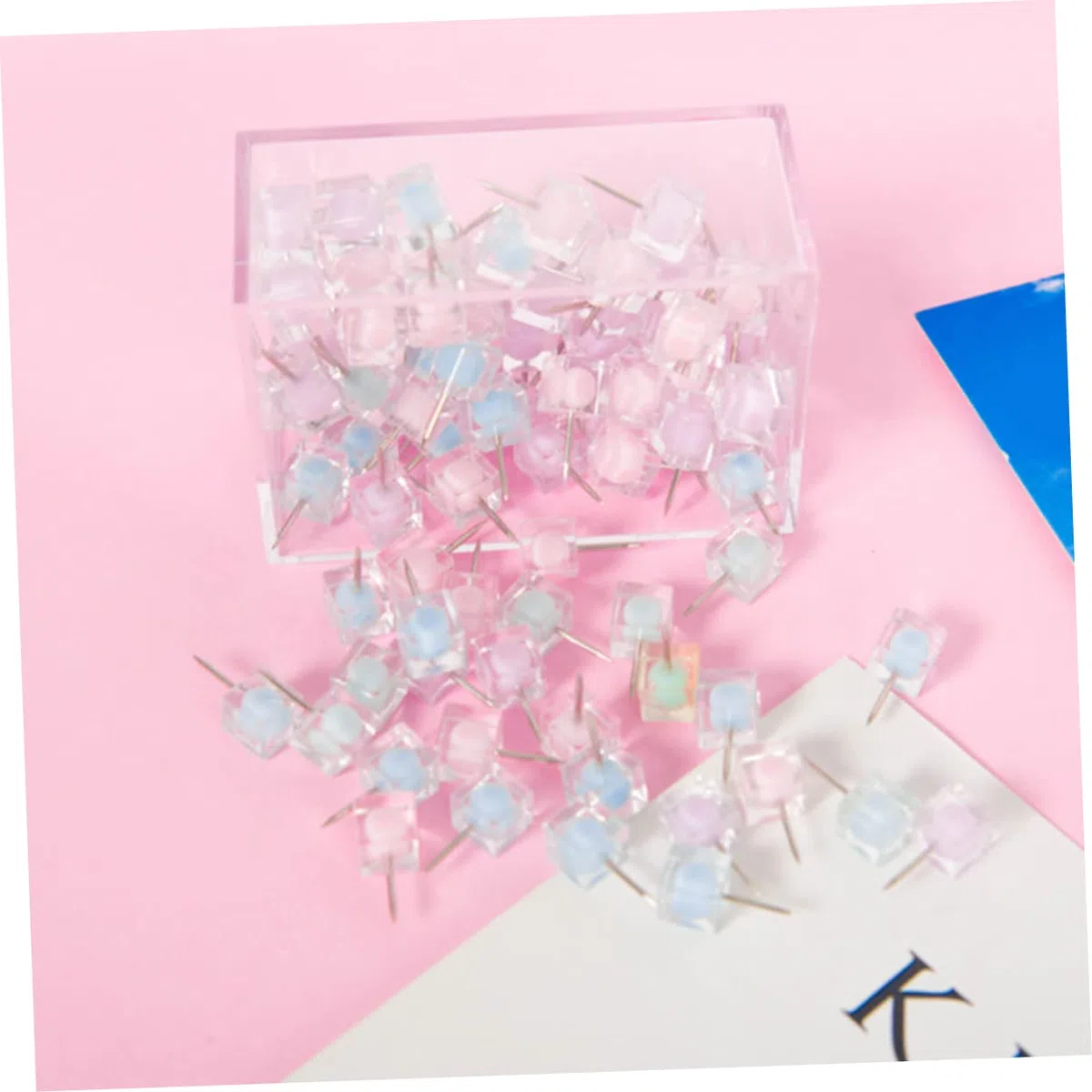 SHINEOFI 240piezas Chinchetas Coloridas Creativas y Transparentes para Decorar Tableros De Anuncios y Paredes Oficina Escuela y Hogar