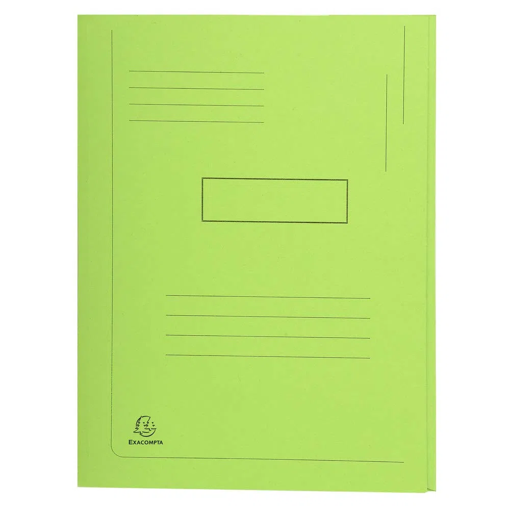 Exacompta 445013E - Carpeta (Conventional file folder, Caja de cartón, Verde, A4, 290 g/m², 240 mm), Pack de 50 unidades
