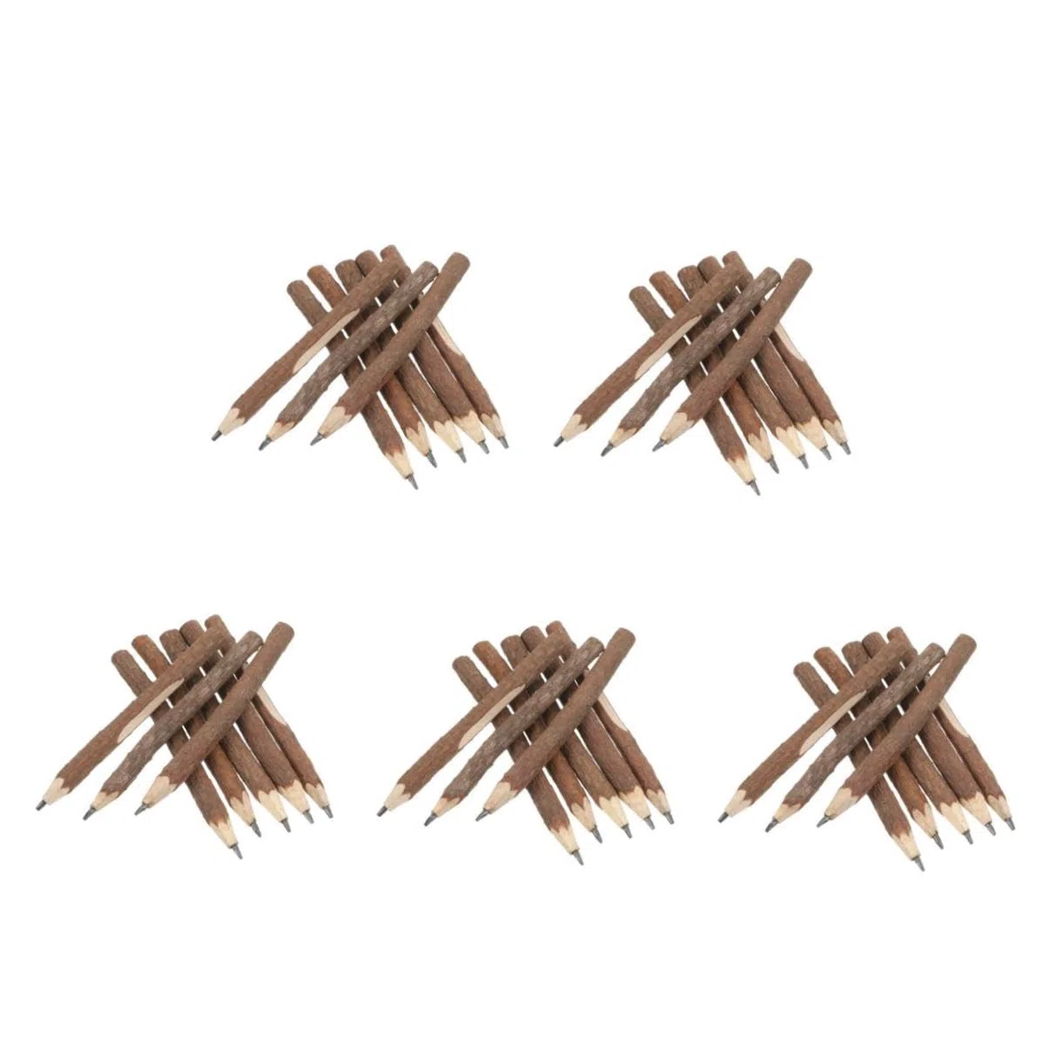 DOITOOL 5 Series Lápices De Corteza Rústicos Lápices De Rama Madera Para Creatividad Dibujo 15 Piezas X 5