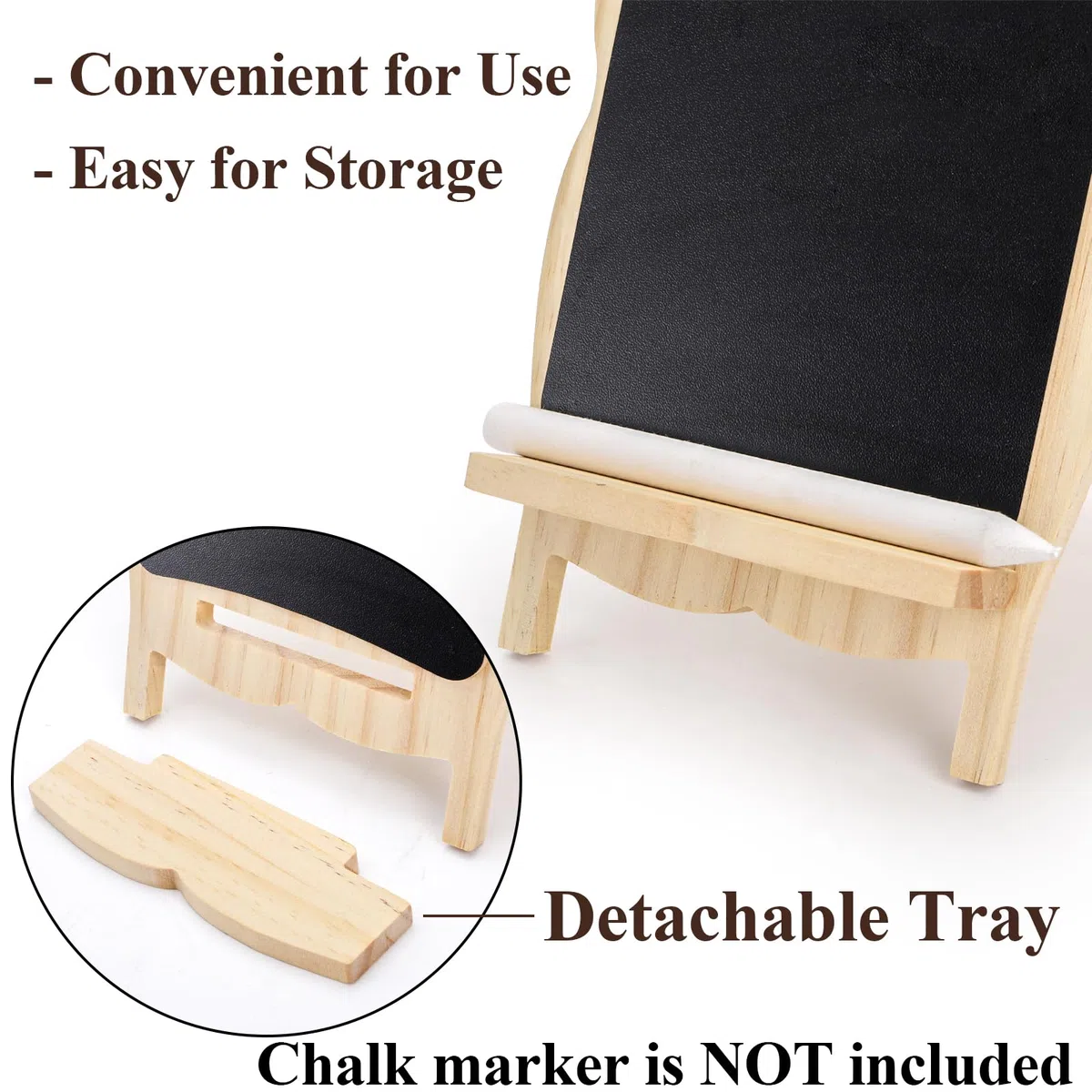 Tosnail Paquete de 2 letreros pequeños enmarcados de pizarra, pizarra de tiza de doble cara, tableros de anuncios decorativos, pizarra de madera rústica, tablero de menú pequeño para el hogar, cocina