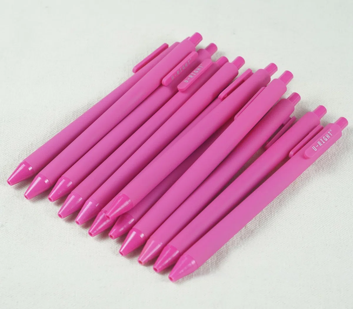 U-RIGHT 12 bolígrafos de tinta de gel rosa, tinta negra