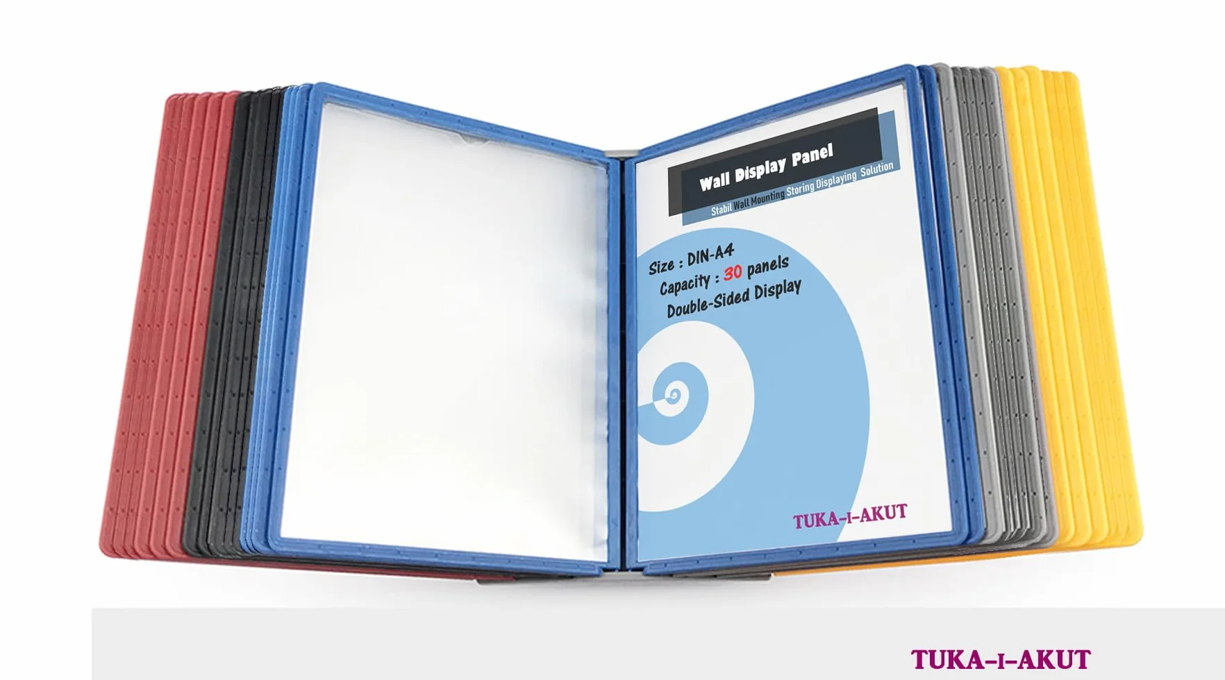 TUKA-i-AKUT Sistema de Paneles de Visualización 30 Paneles Soporte de Pared Multicolor TKD8222-30x