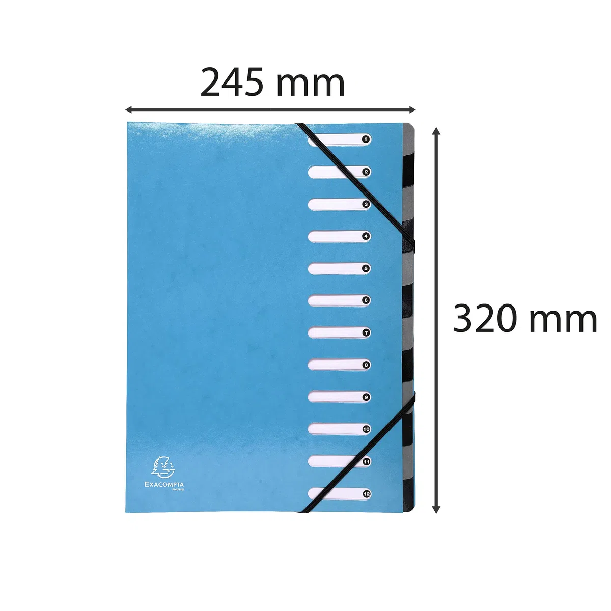 Exacompta formularios "Iderama Carpeta con 12 secciones ampliar lomo – Luz Azul (Pack de 6)