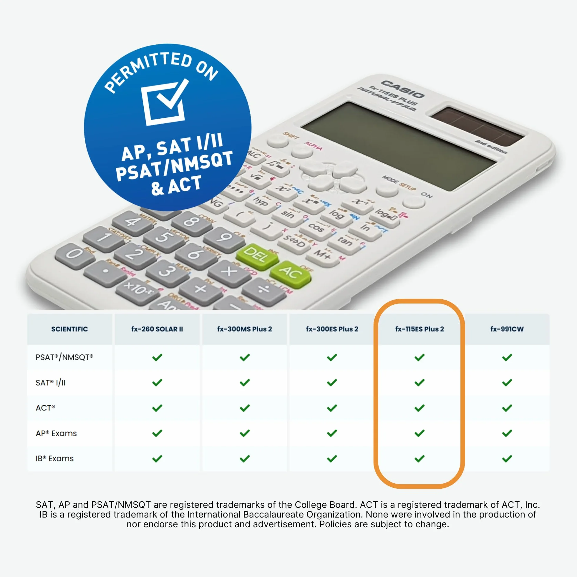 Casio fx-115ESPLUS2 2ª edición, calculadora científica Avanzada