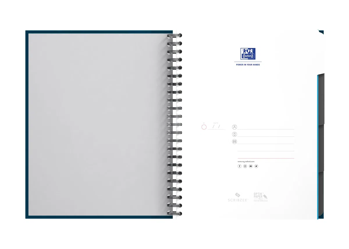 Oxford Essentials - Pack de 5 cuadernos en espiral doble, tapa extradura, A4+