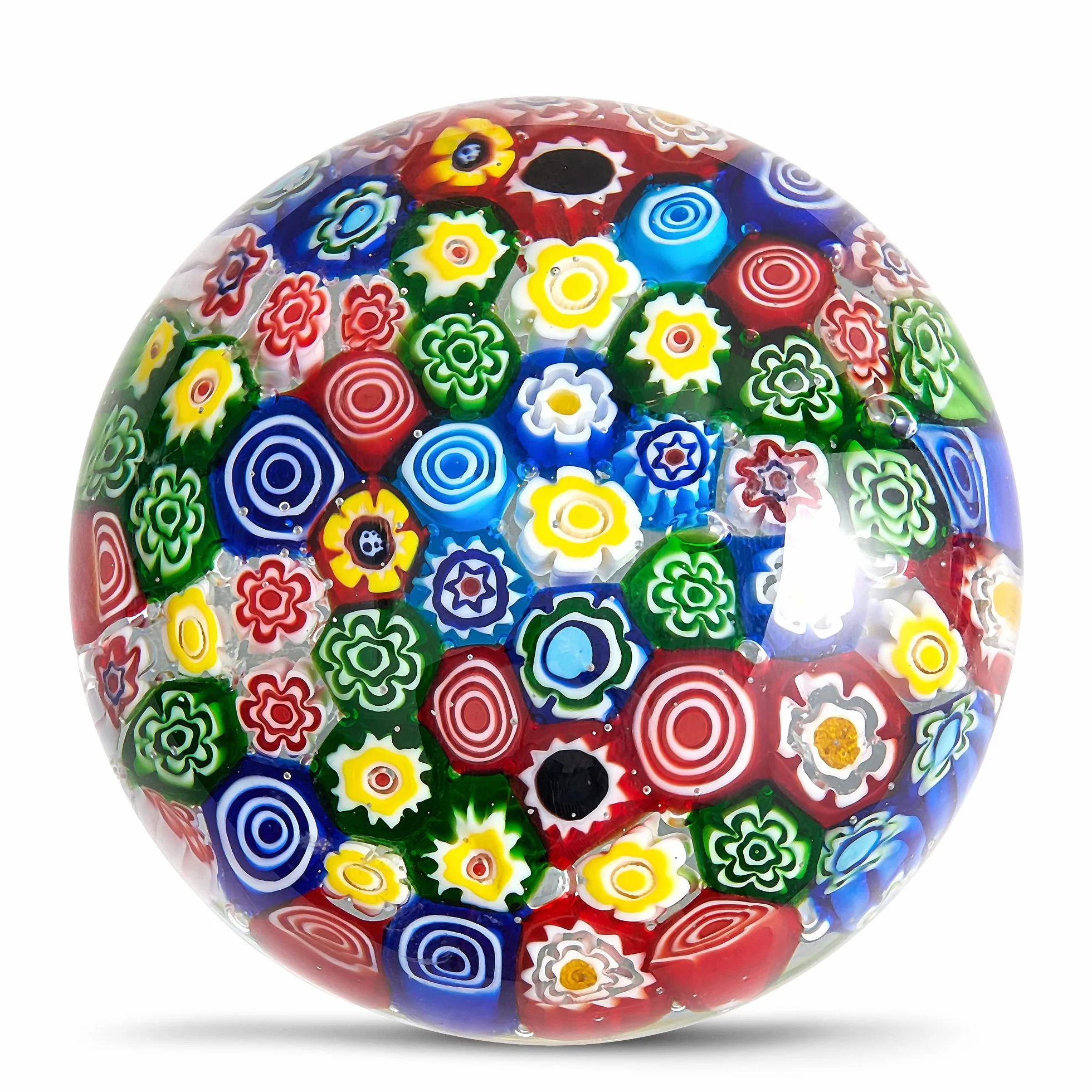 Figura de flor de vidrio soplado a mano, pisapapeles de vidrio para regalo de cumpleaños