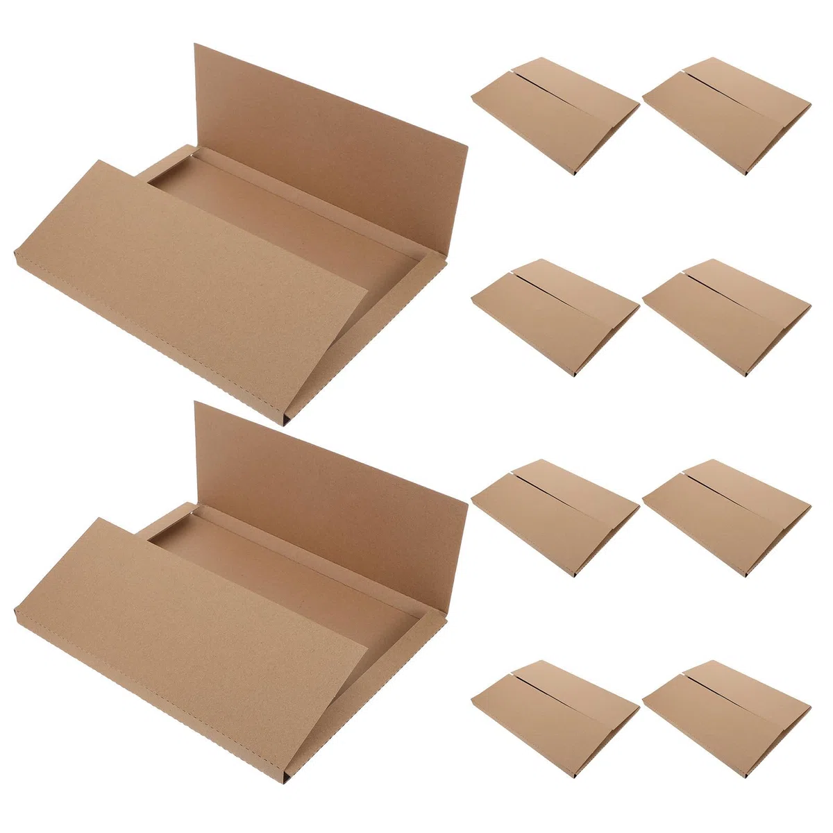 Artibetter 10 sobres de envío para discos de vinilo - Sobres Kraft fáciles de plegar para álbumes - Caja de embalaje para discos, CD, DVD, libros y envíos de pequeñas empresas, 12x10x0.7"
