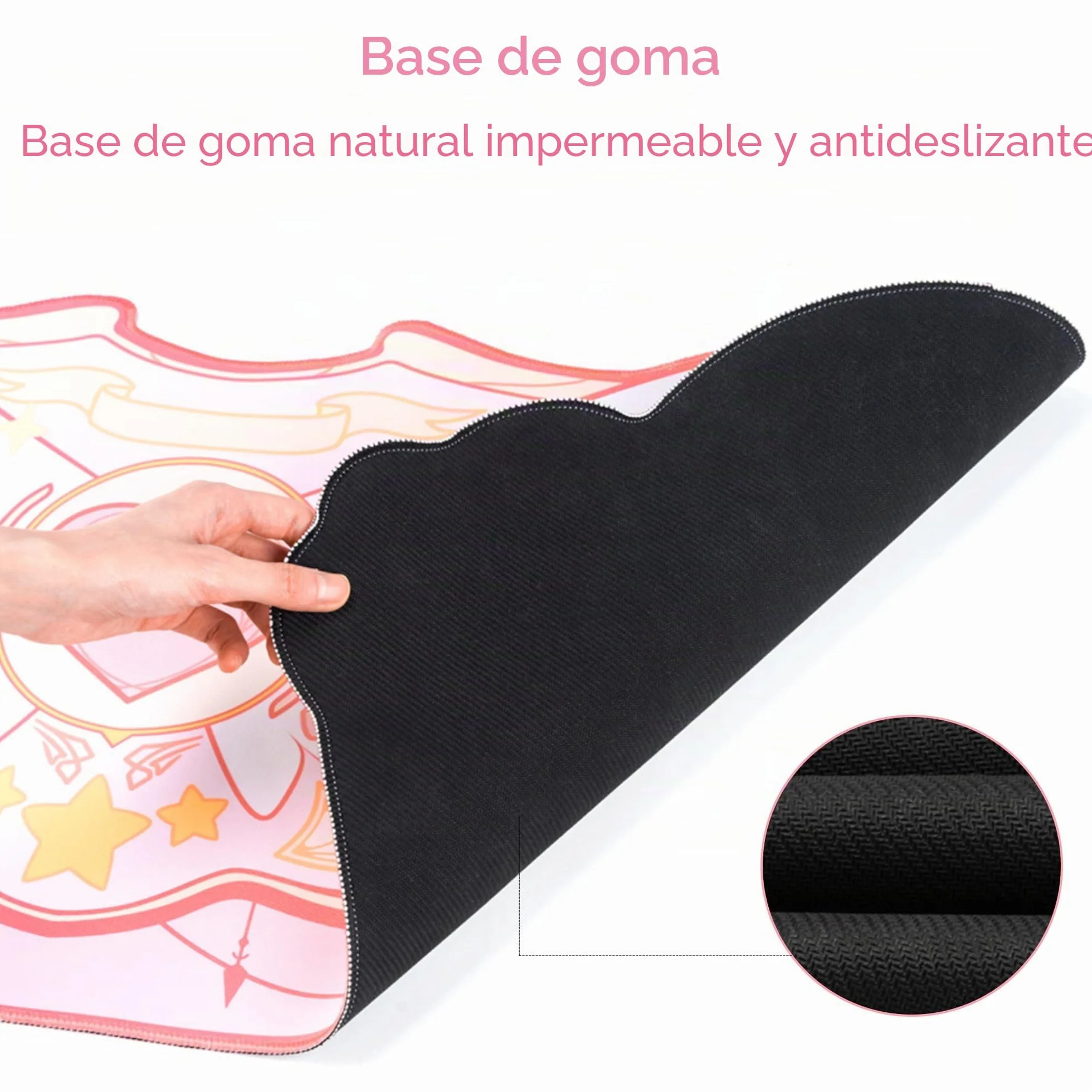 GeekShare Kawaii Alfombrilla de Ratón con Reposamuñecas Juego de Soporte - Base de Goma Antideslizante Alfombrilla de Escritorio y Reposamuñecas de Espuma con Memoria para Teclado y Ratón, Perfecto