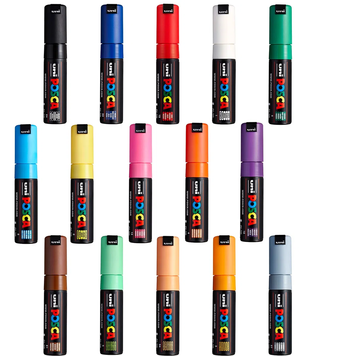 POSCA Uni PC-7M - Rotuladores de pintura (punta ancha, 15 unidades)