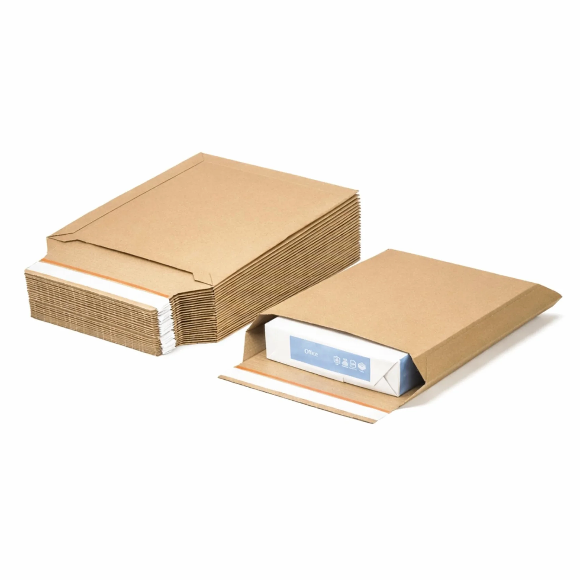 Sobres de Envío de Cartón Rígido A4+ 385 x 321 mm Fuelle Expandible 70 mm Cierre Autoadhesivo Tira Abrefácil