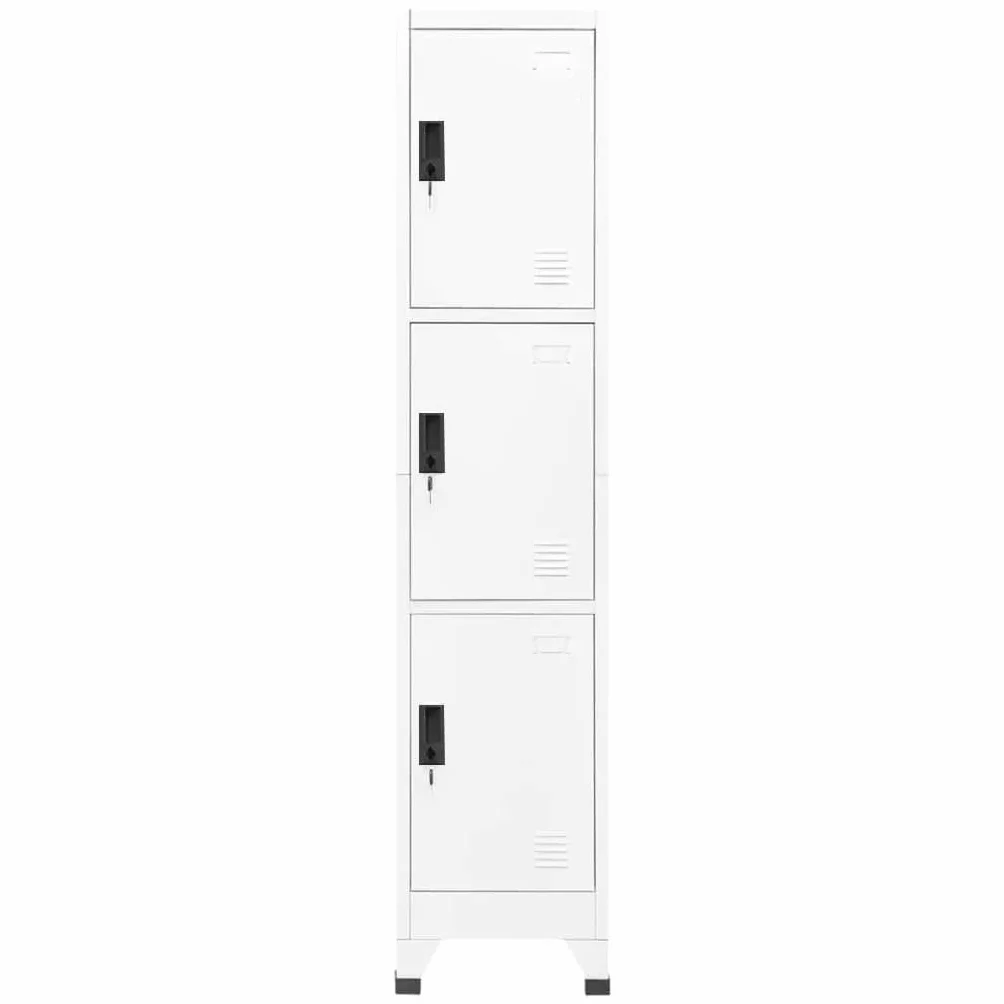 vidaXL Taquilla Armario Casillero de Acero Blanco 38x45x180 cm